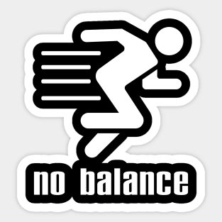 No Balance white logo Sticker